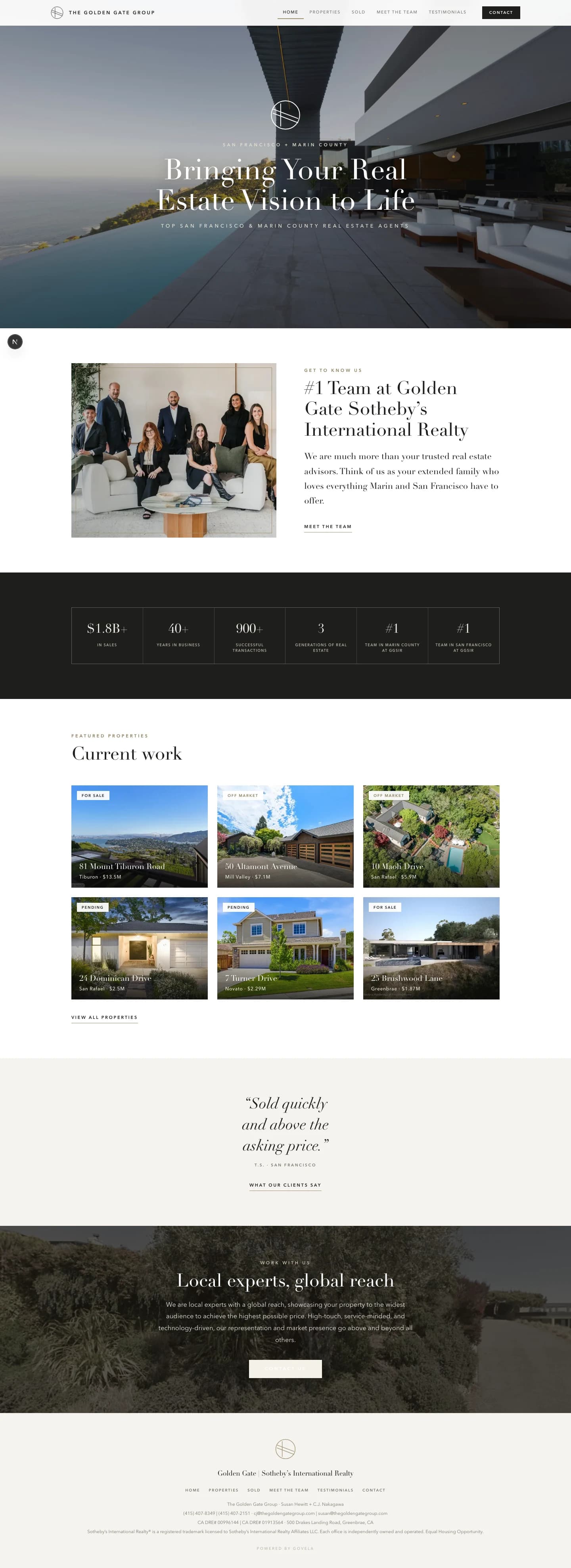 A real team brand, built on GoVela — captured from live client work